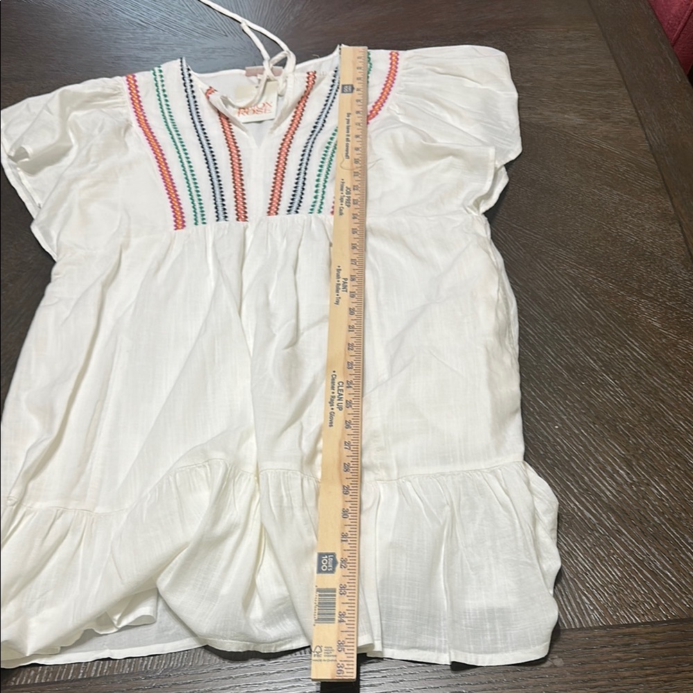 Knox Rose White Dress with Colorful Embroidery - Picture 8 of 8